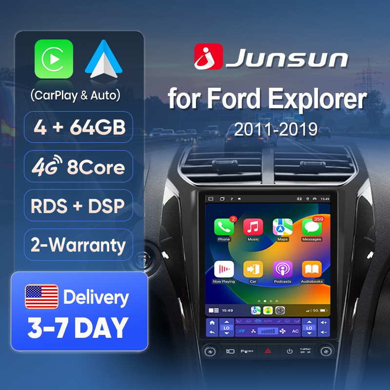 Japanese Work Lifestyle - Layar CarPlay Nirkabel Junsun untuk Ford