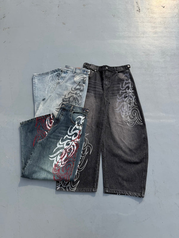 Japanese Lifestyle Goods - Celana Denim Y2K Gotik Harajuku Uniseks