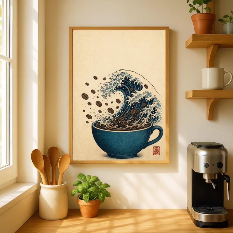Lukisan Kanvas Poster Makanan  - Japanese Lifestyle And Food ulasan dan harga