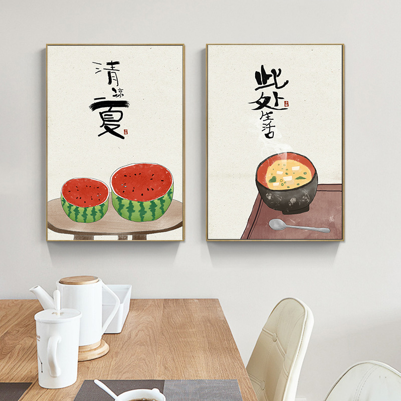 Lukisan kanvas dekorasi rumah  - Japanese Lifestyle Quotes ulasan dan harga