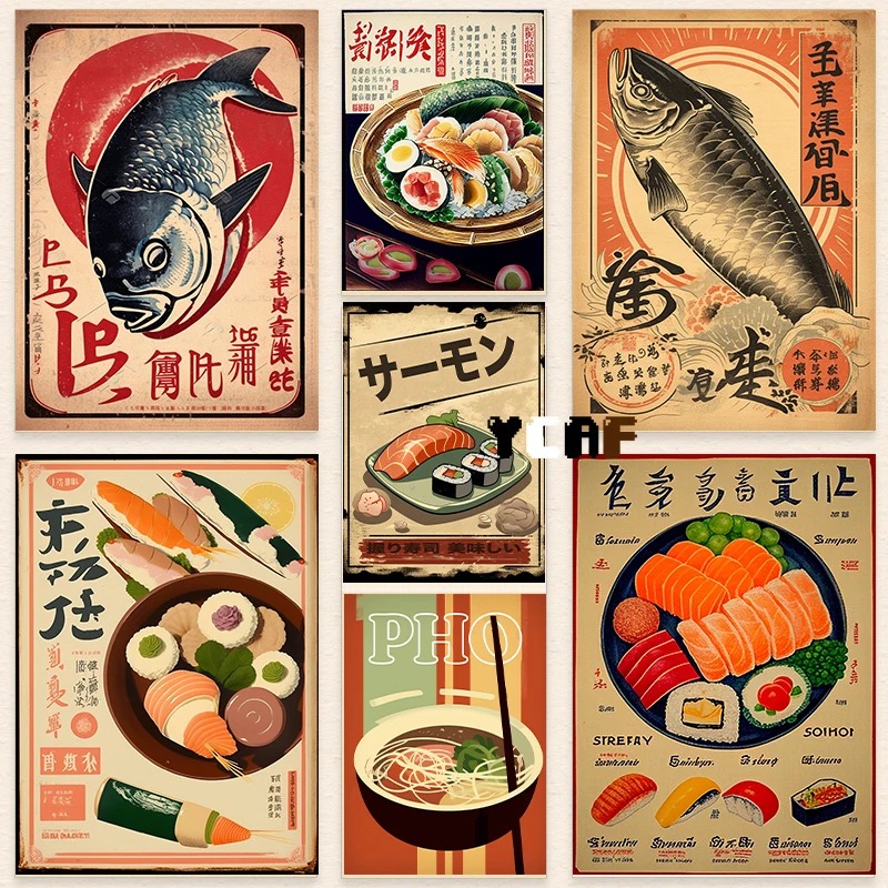 Vintage Jepang Poster makanan  - Japanese Lifestyle And Food ulasan dan harga