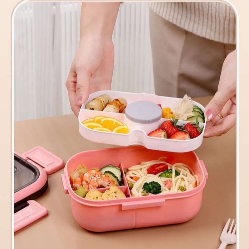 Kotak makan siang lapisan gand - Bento Box Two Tier ulasan dan harga