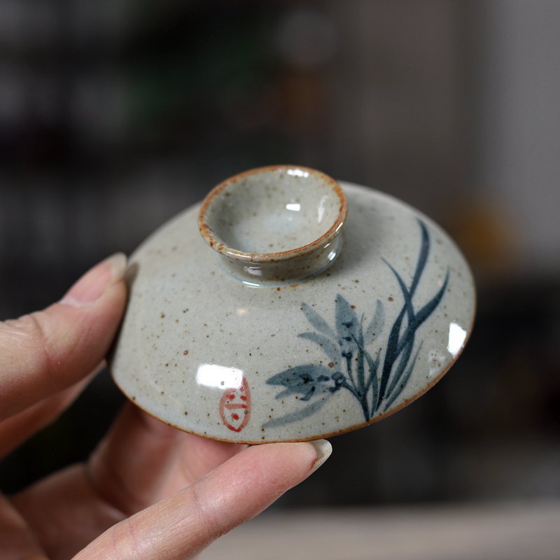 Lukisan tangan Cina Sancai Gai - Matcha Bowl Chawan ulasan dan harga